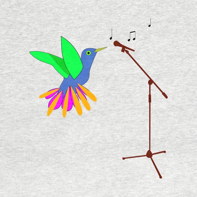 Colorful Bird and Microphone by momomoma